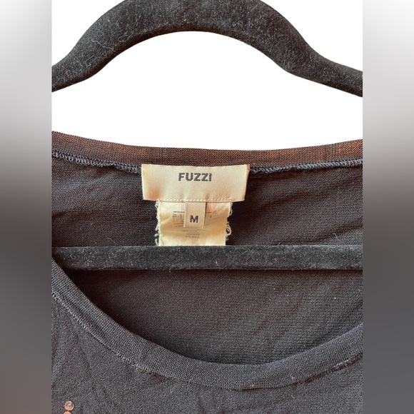 Fuzzi long sleeve sheer blouse size M - Picture 4 of 5